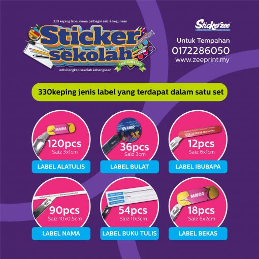 Jenis-Jenis Label Sticker Sekolah