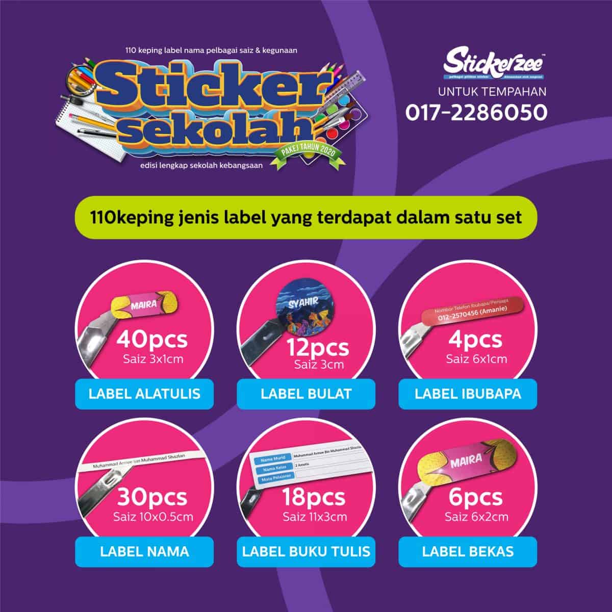 Jenis Label Sticker Sekolah