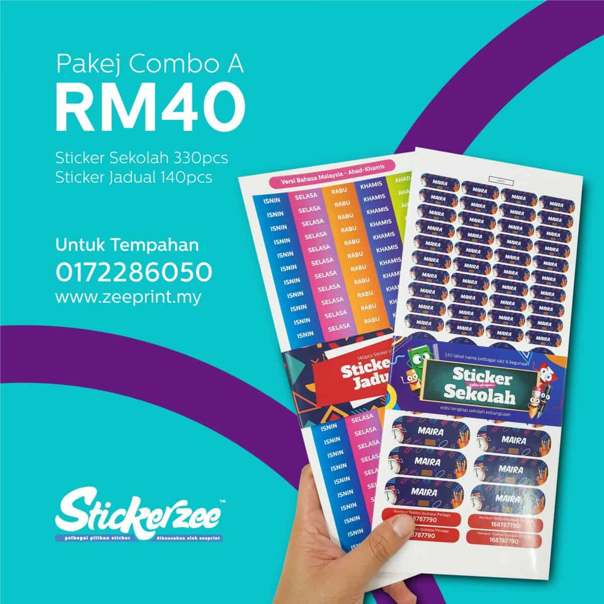 Sticker Sekolah - Combo A