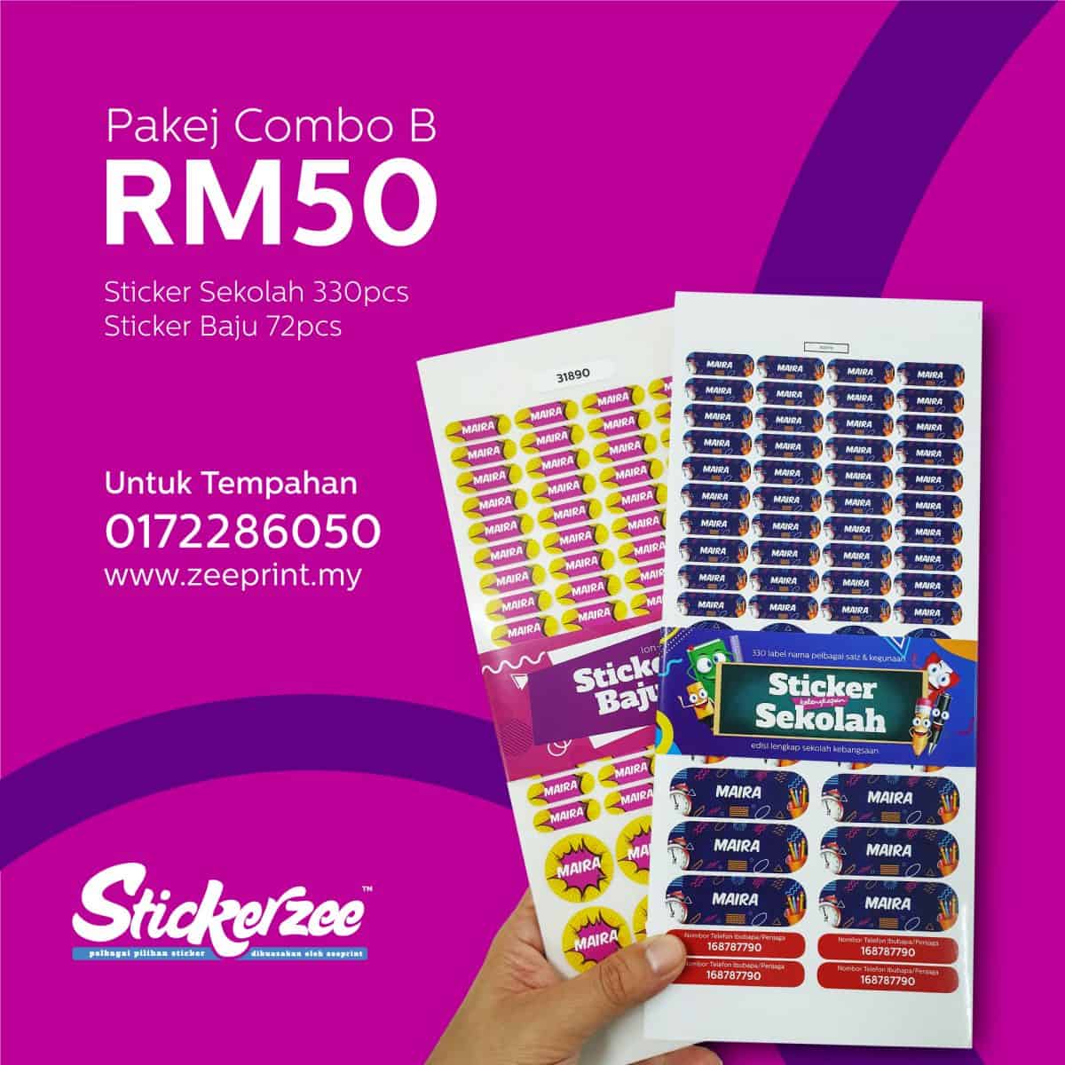 Sticker Sekolah - Combo B