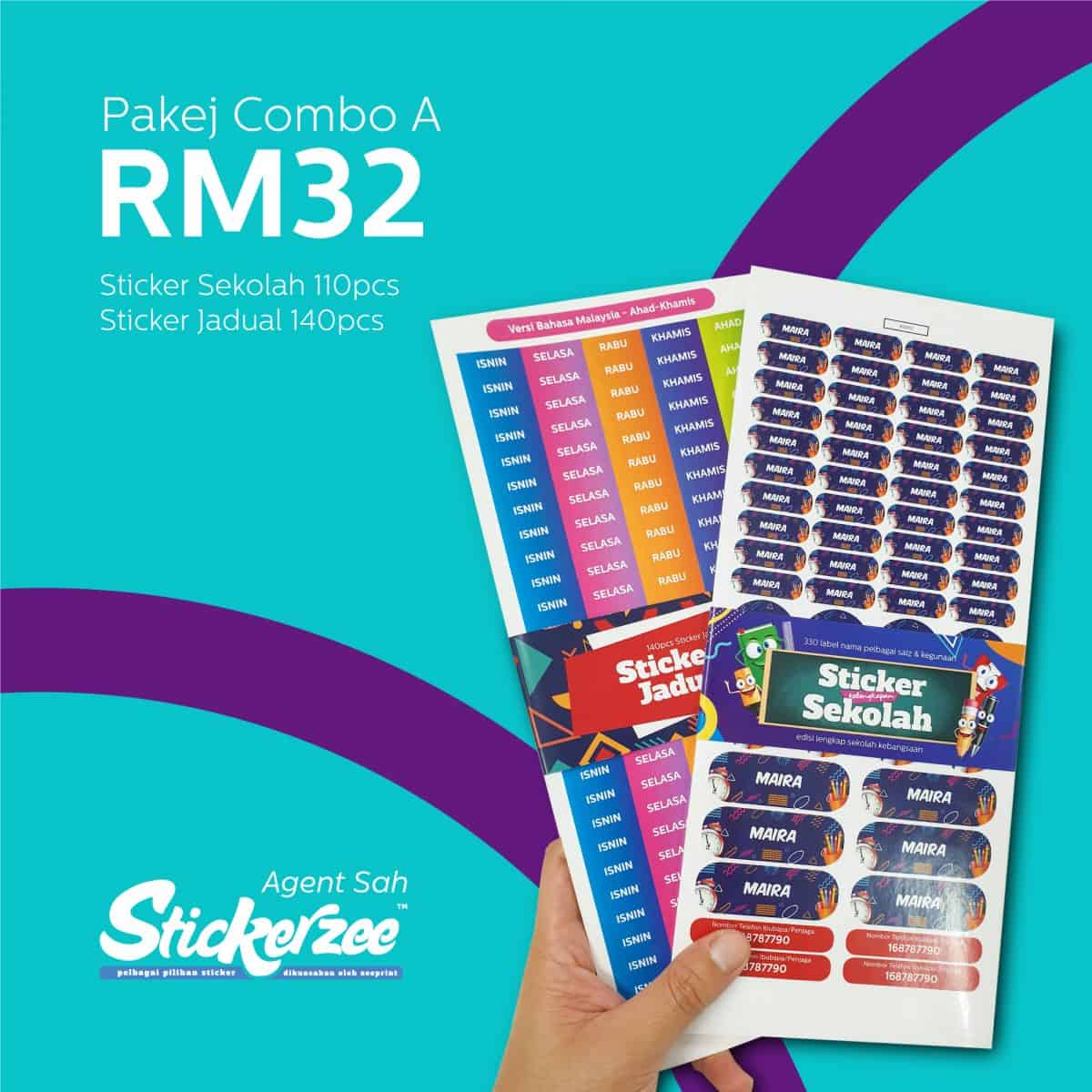 Sticker Sekolah Combo A