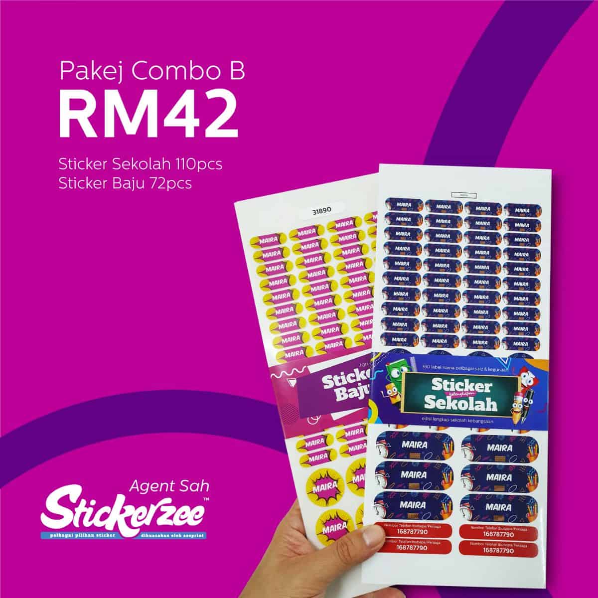 Sticker Sekolah Combo B