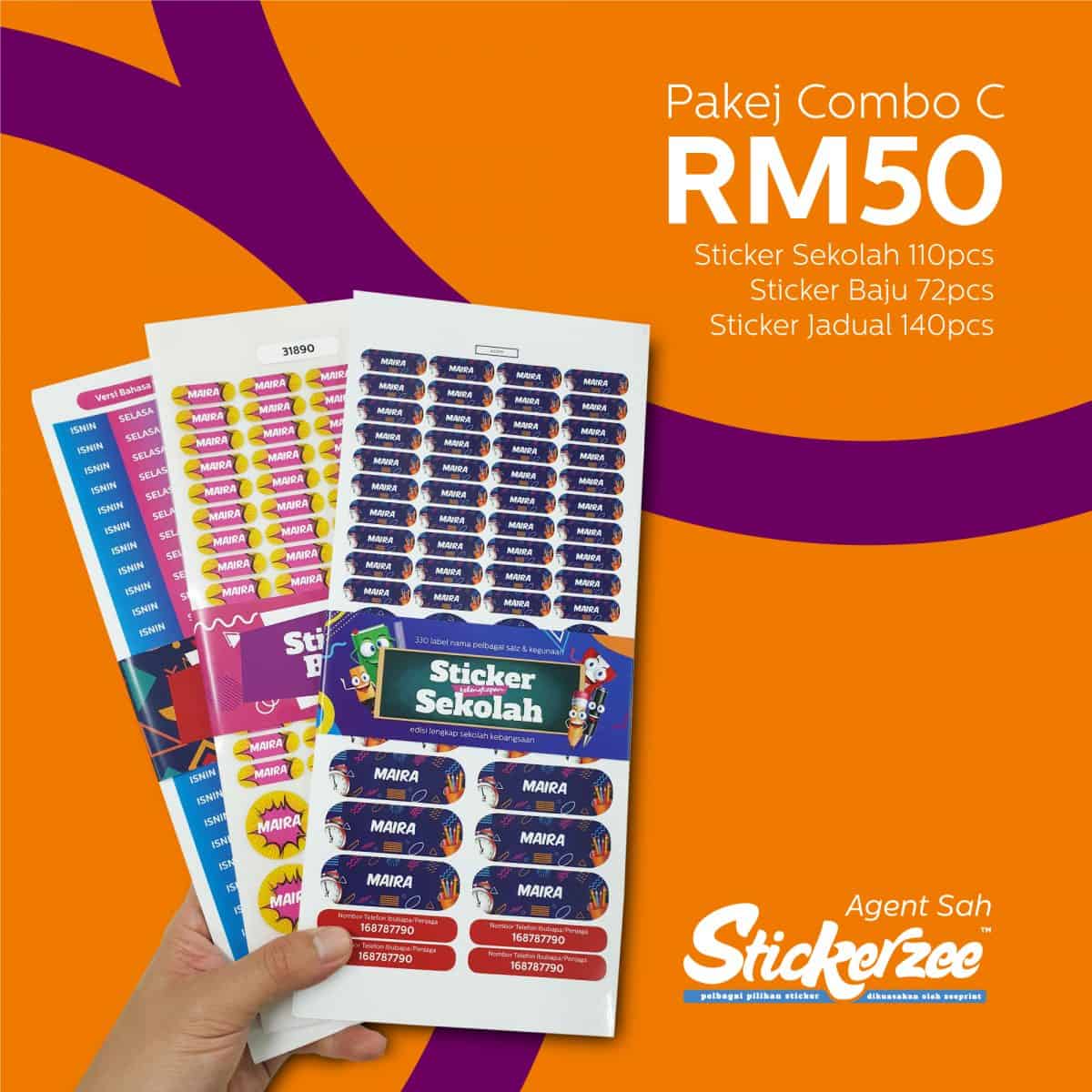 Sticker Sekolah Combo C