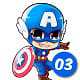 Sticker Sekolah Captain America