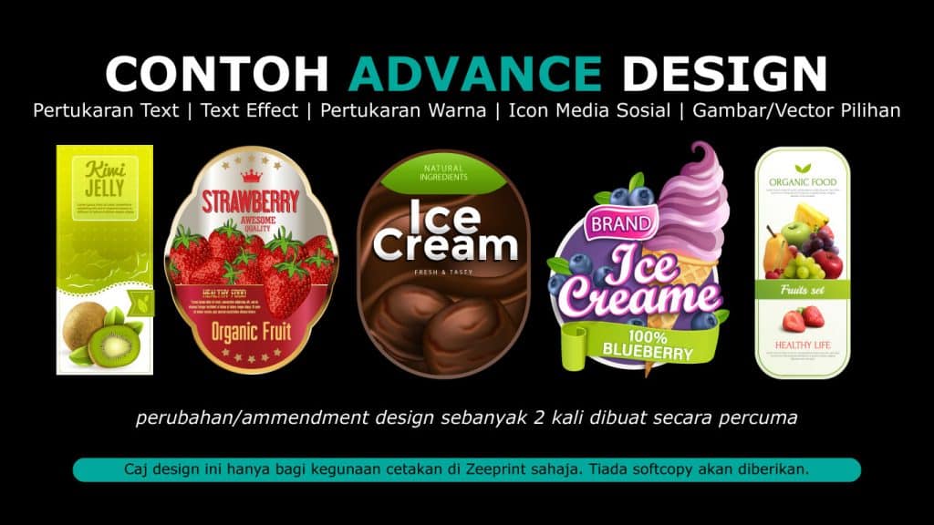 Advance Design Sticker Label